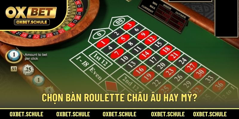 Chọn Bàn Roulette Châu Âu Hay Mỹ?